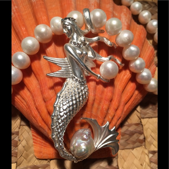 SALE 💃🏻MERMAID PENDANT FRESHWATER PEARLS - Picture 2 of 8